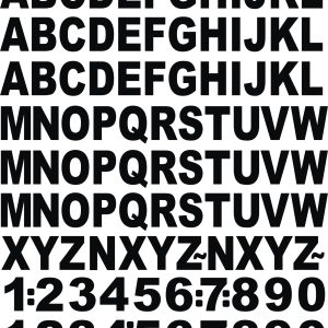 LETRAS Y NUMEROS 6CM
